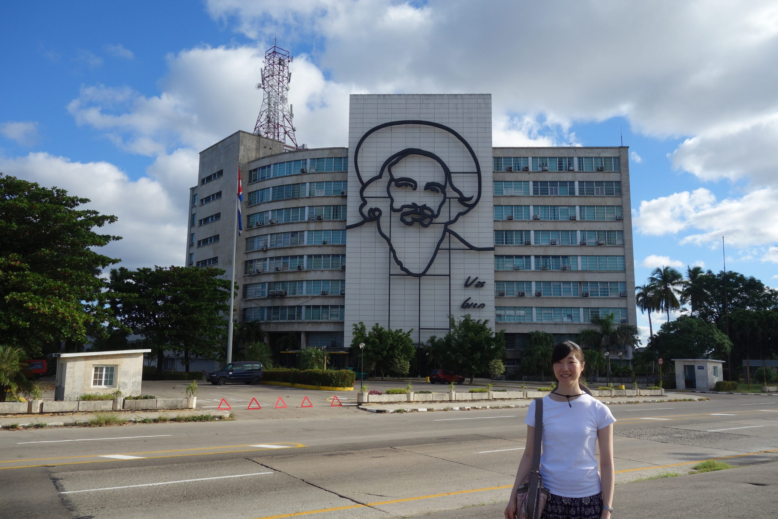 キューバ　カミーロと記念写真