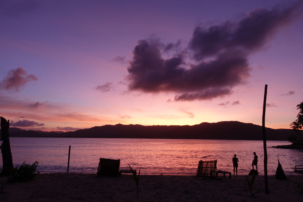 ダロコタン島　夕焼け