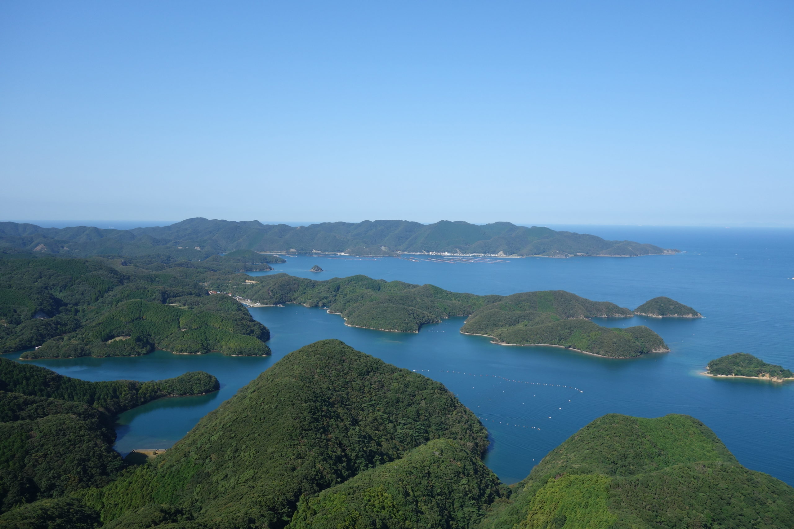 対馬城山からの風景